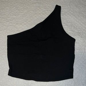 Pink one shoulder crop